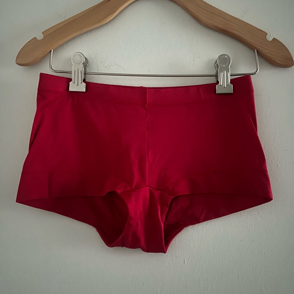 Seamless Bridesmaid Underwear Red Cheeky Short Sz S